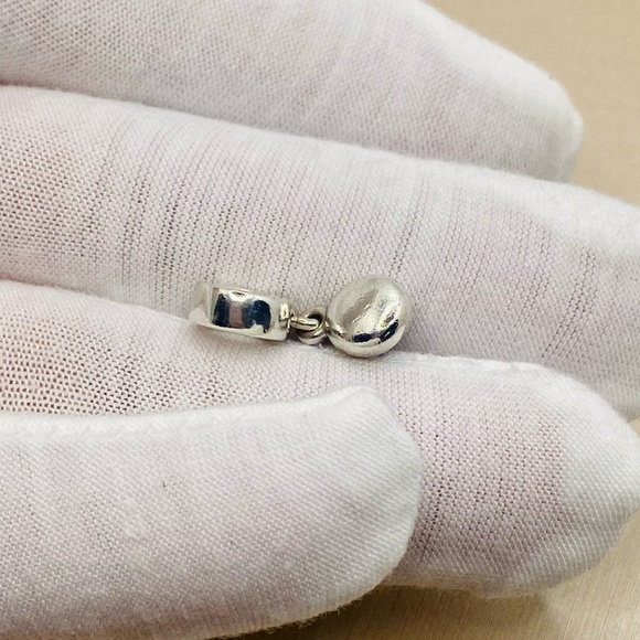 EUC Pandora 790537O Sterling Silver Onyx Cabochon Dangle Charm - Picture 7 of 9